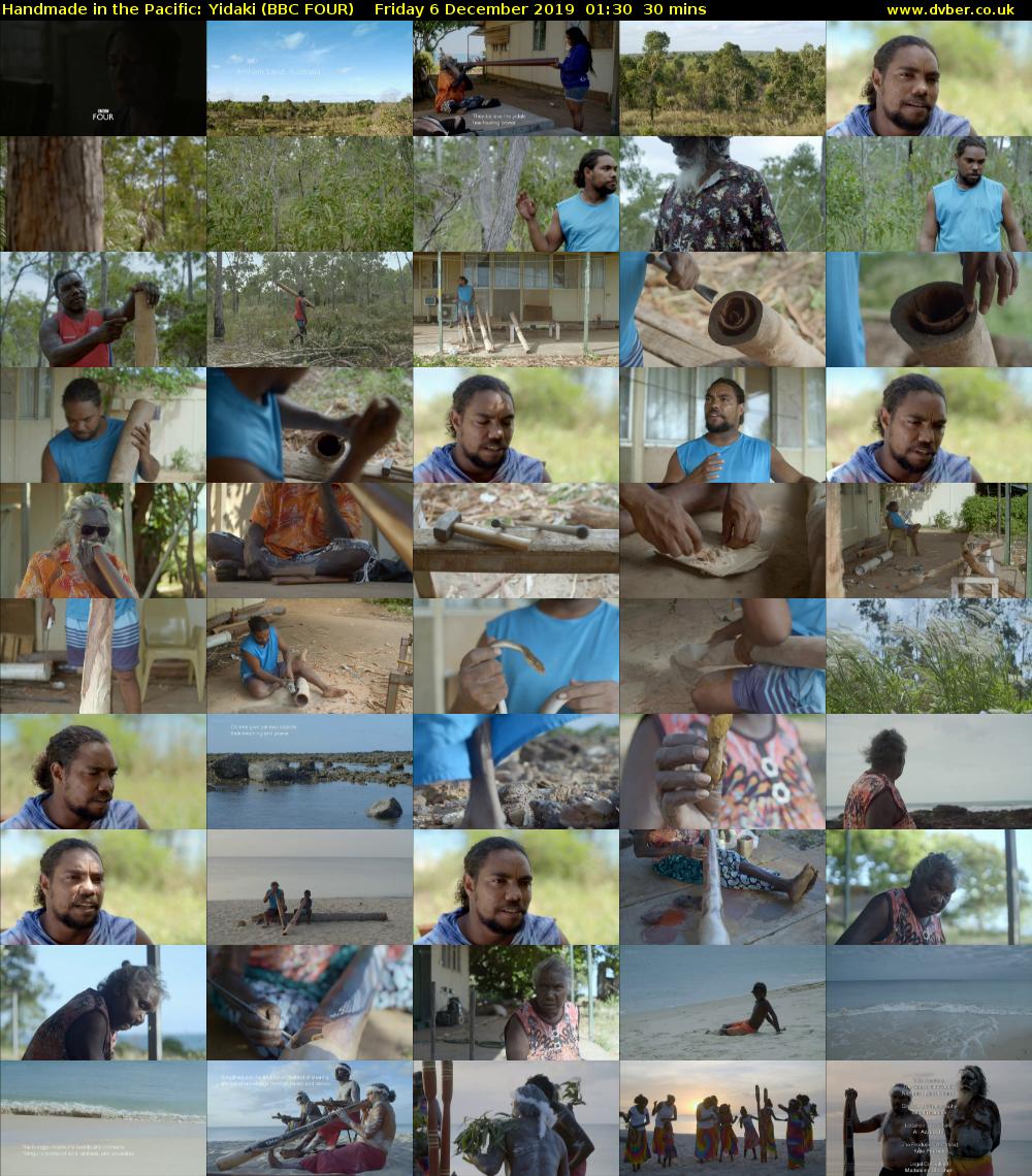 Handmade in the Pacific: Yidaki (BBC FOUR) Friday 6 December 2019 01:30 - 02:00