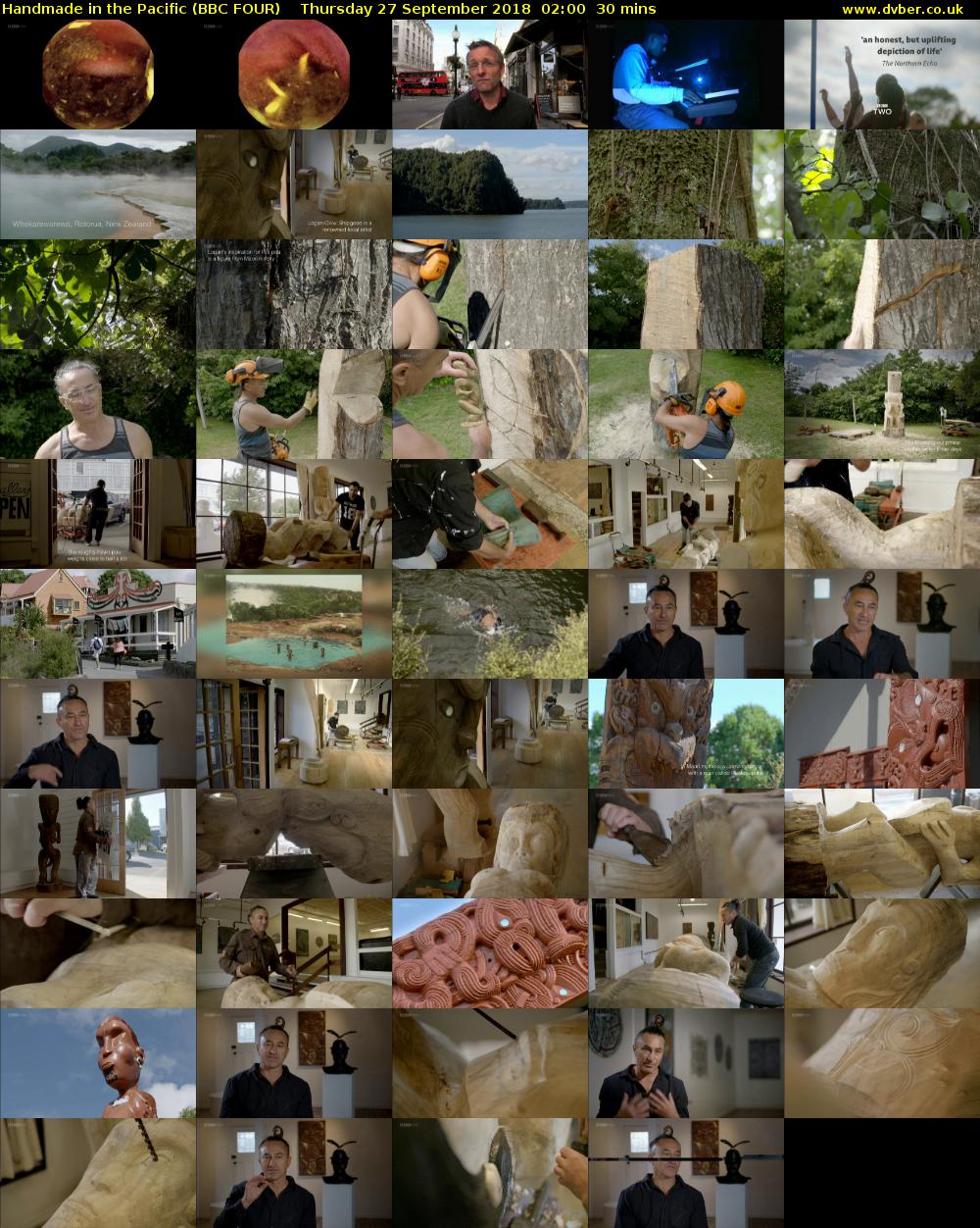 Handmade in the Pacific (BBC FOUR) Thursday 27 September 2018 02:00 - 02:30