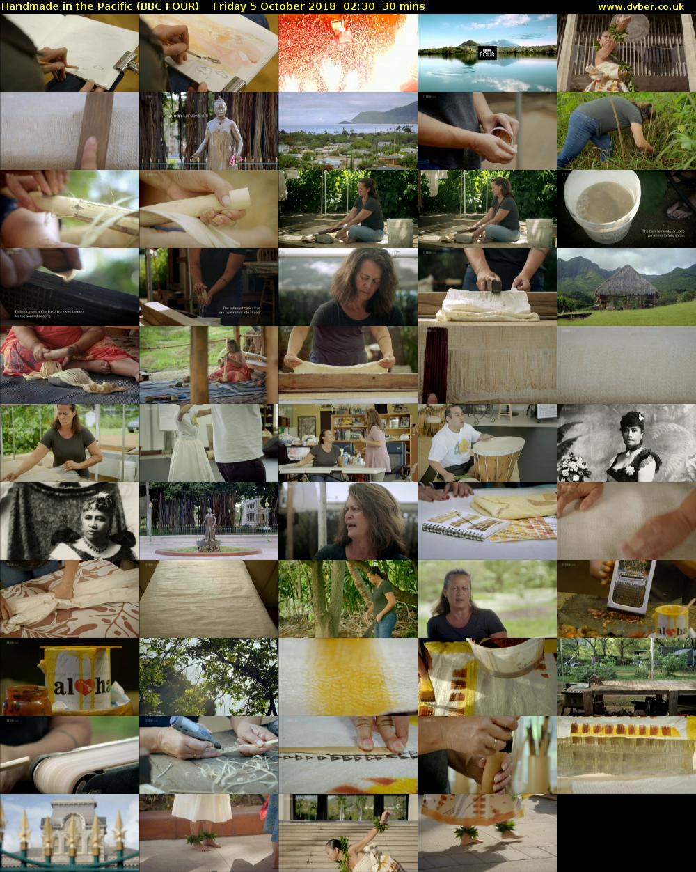 Handmade in the Pacific (BBC FOUR) Friday 5 October 2018 02:30 - 03:00