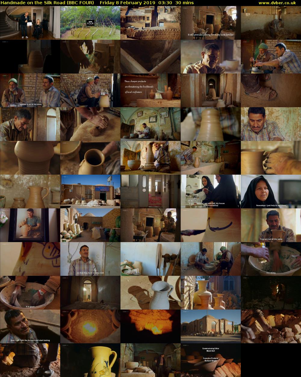 Handmade on the Silk Road (BBC FOUR) Friday 8 February 2019 03:30 - 04:00