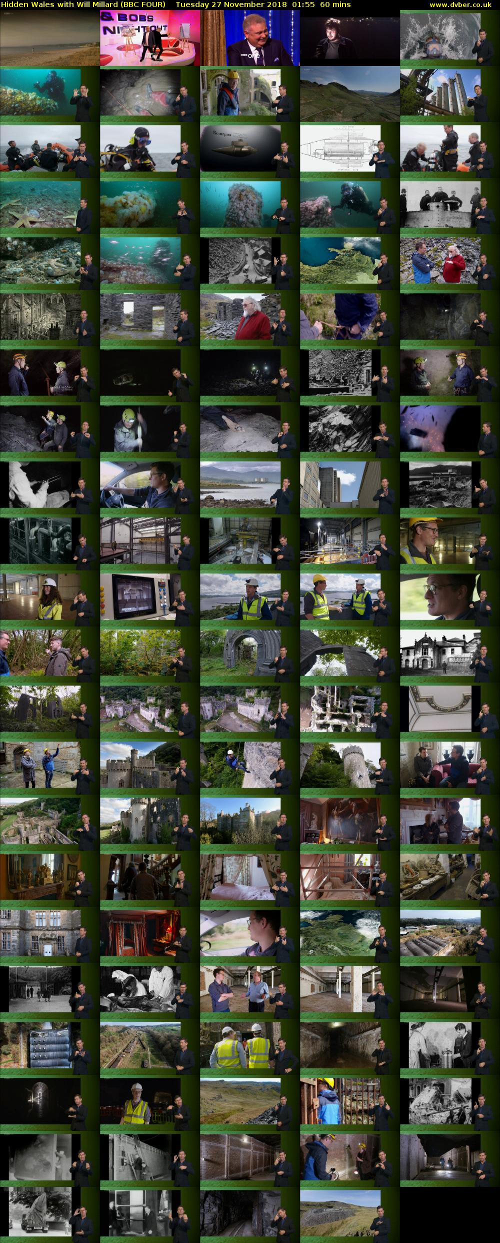 Hidden Wales with Will Millard (BBC FOUR) Tuesday 27 November 2018 01:55 - 02:55