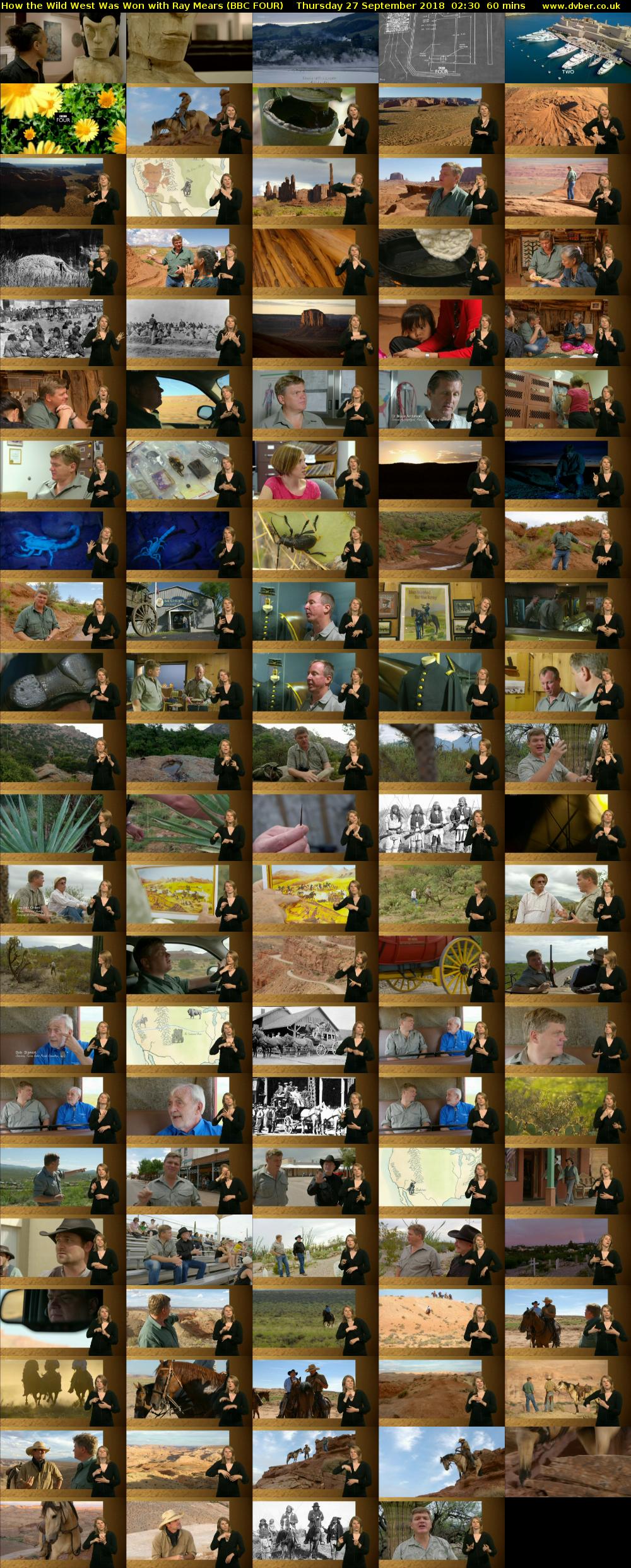 How the Wild West Was Won with Ray Mears (BBC FOUR) Thursday 27 September 2018 02:30 - 03:30