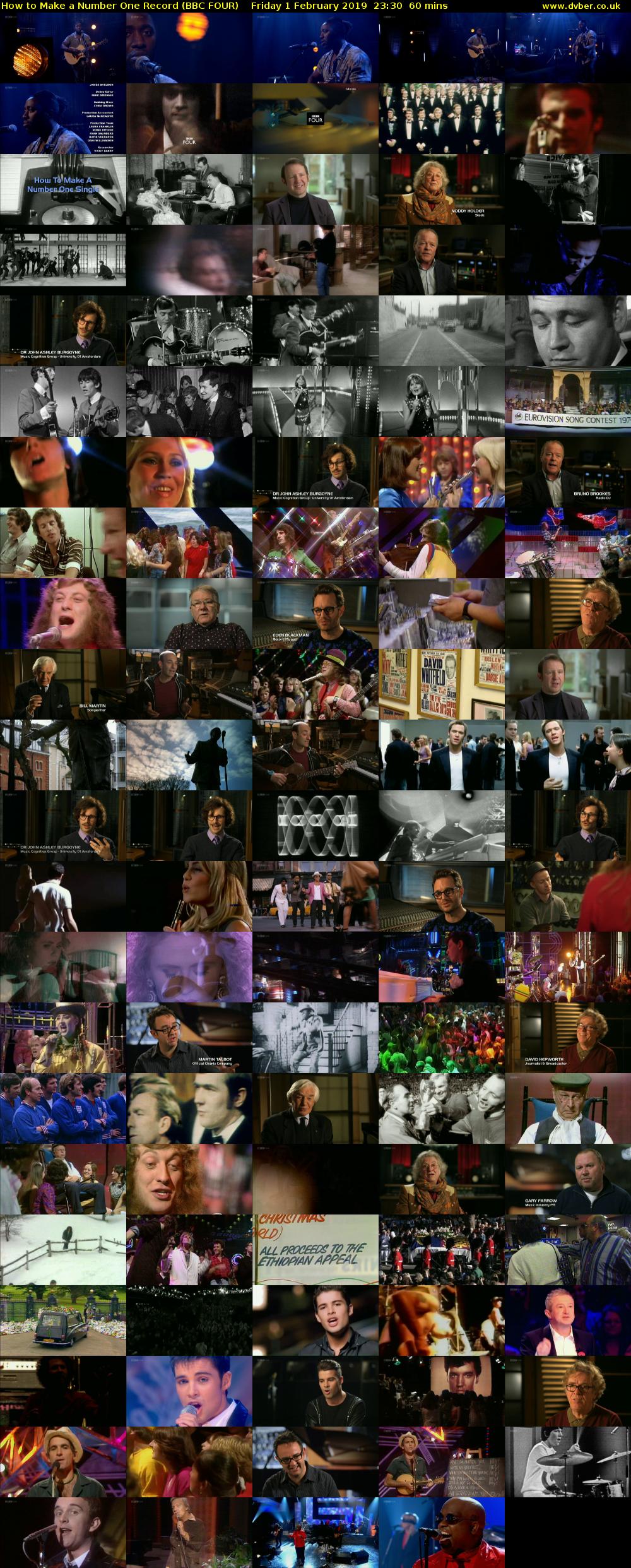 How to Make a Number One Record (BBC FOUR) Friday 1 February 2019 23:30 - 00:30