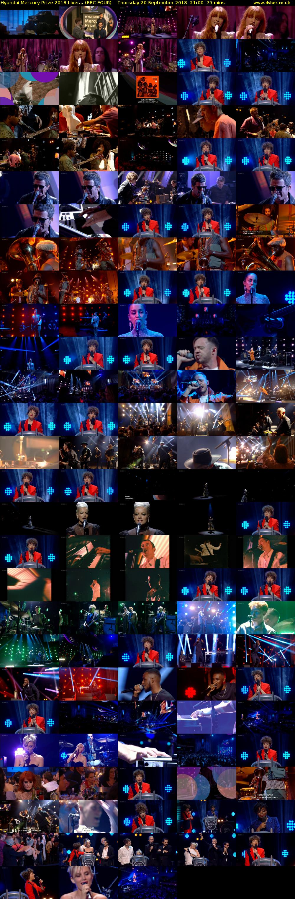 Hyundai Mercury Prize 2018 Live:... (BBC FOUR) Thursday 20 September 2018 21:00 - 22:15