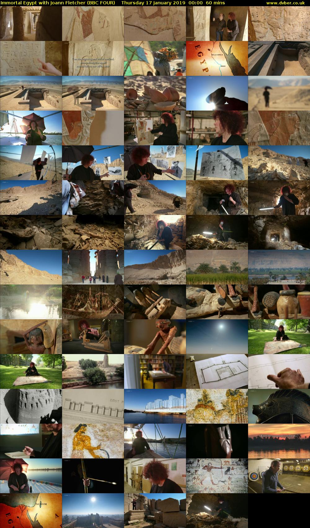 Immortal Egypt with Joann Fletcher (BBC FOUR) Thursday 17 January 2019 00:00 - 01:00