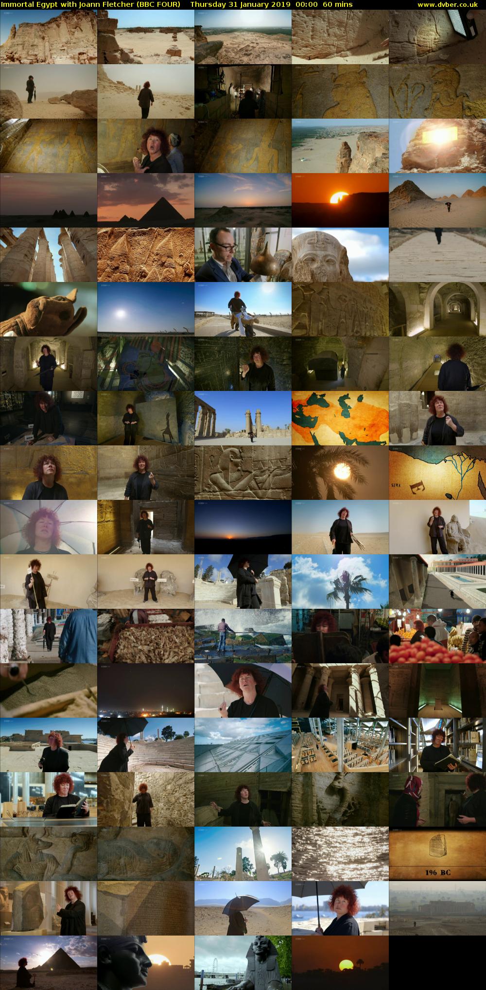 Immortal Egypt with Joann Fletcher (BBC FOUR) Thursday 31 January 2019 00:00 - 01:00