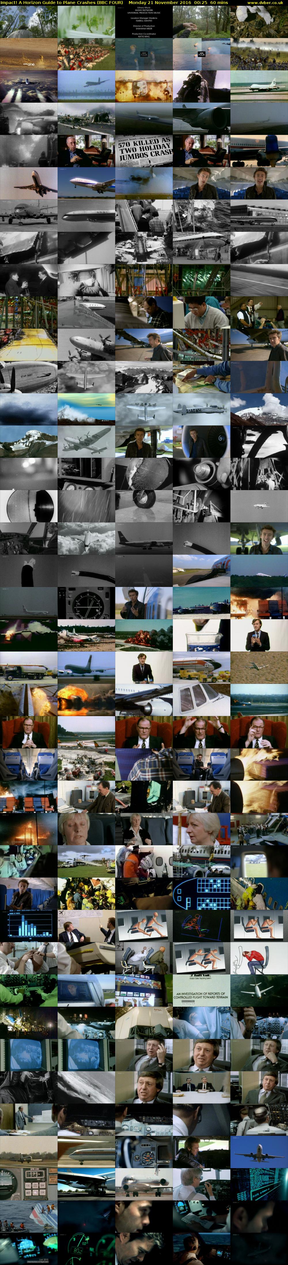 Impact! A Horizon Guide to Plane Crashes (BBC FOUR) Monday 21 November 2016 00:25 - 01:25