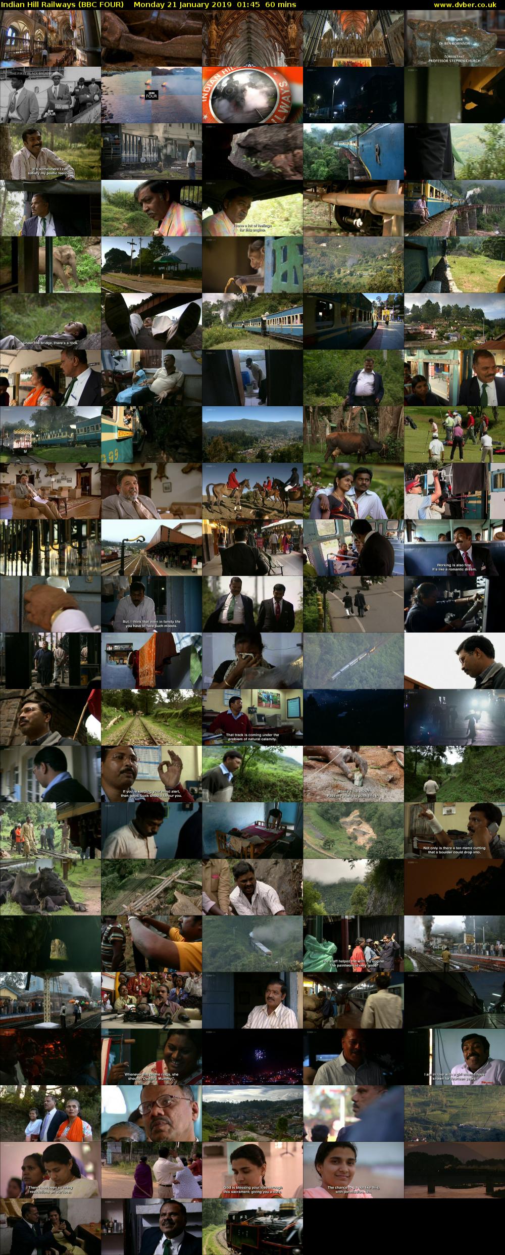 Indian Hill Railways (BBC FOUR) Monday 21 January 2019 01:45 - 02:45