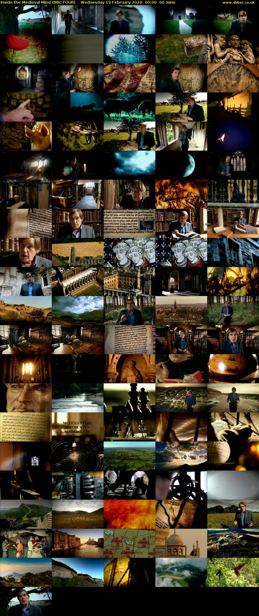 Inside the Medieval Mind (BBC FOUR) Wednesday 19 February 2020 00:00 - 01:00
