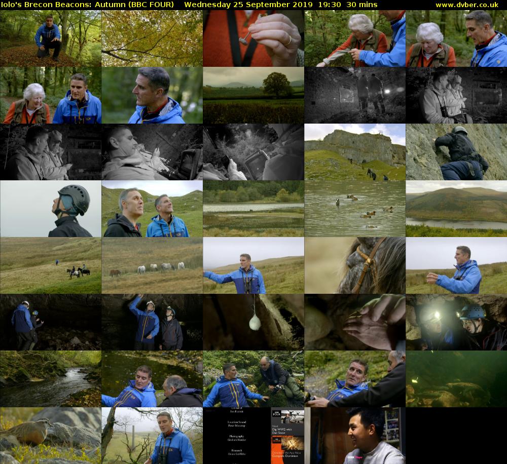 Iolo's Brecon Beacons: Autumn (BBC FOUR) Wednesday 25 September 2019 19:30 - 20:00