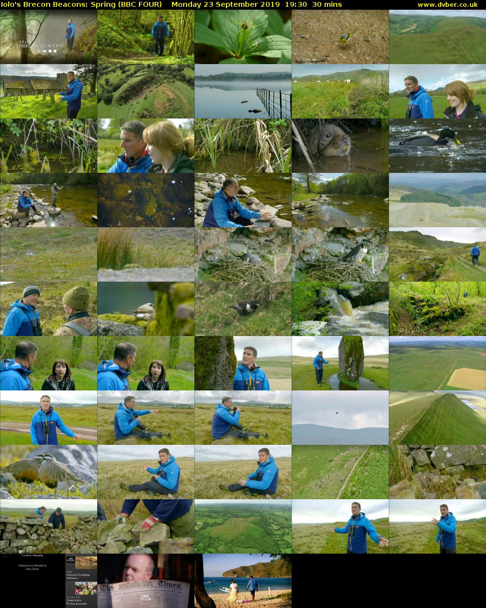 Iolo's Brecon Beacons: Spring (BBC FOUR) Monday 23 September 2019 19:30 - 20:00
