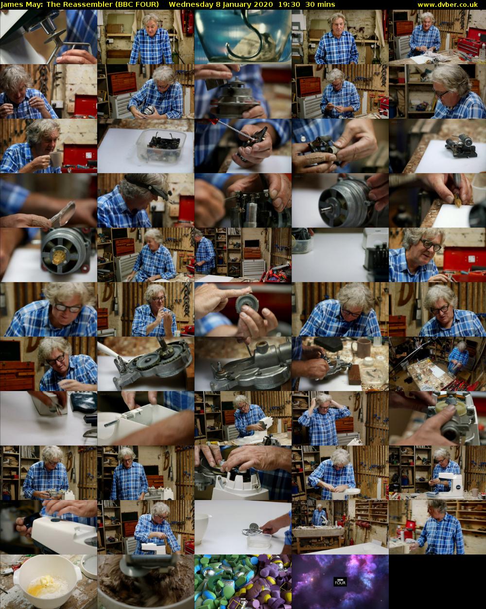 James May: The Reassembler (BBC FOUR) Wednesday 8 January 2020 19:30 - 20:00