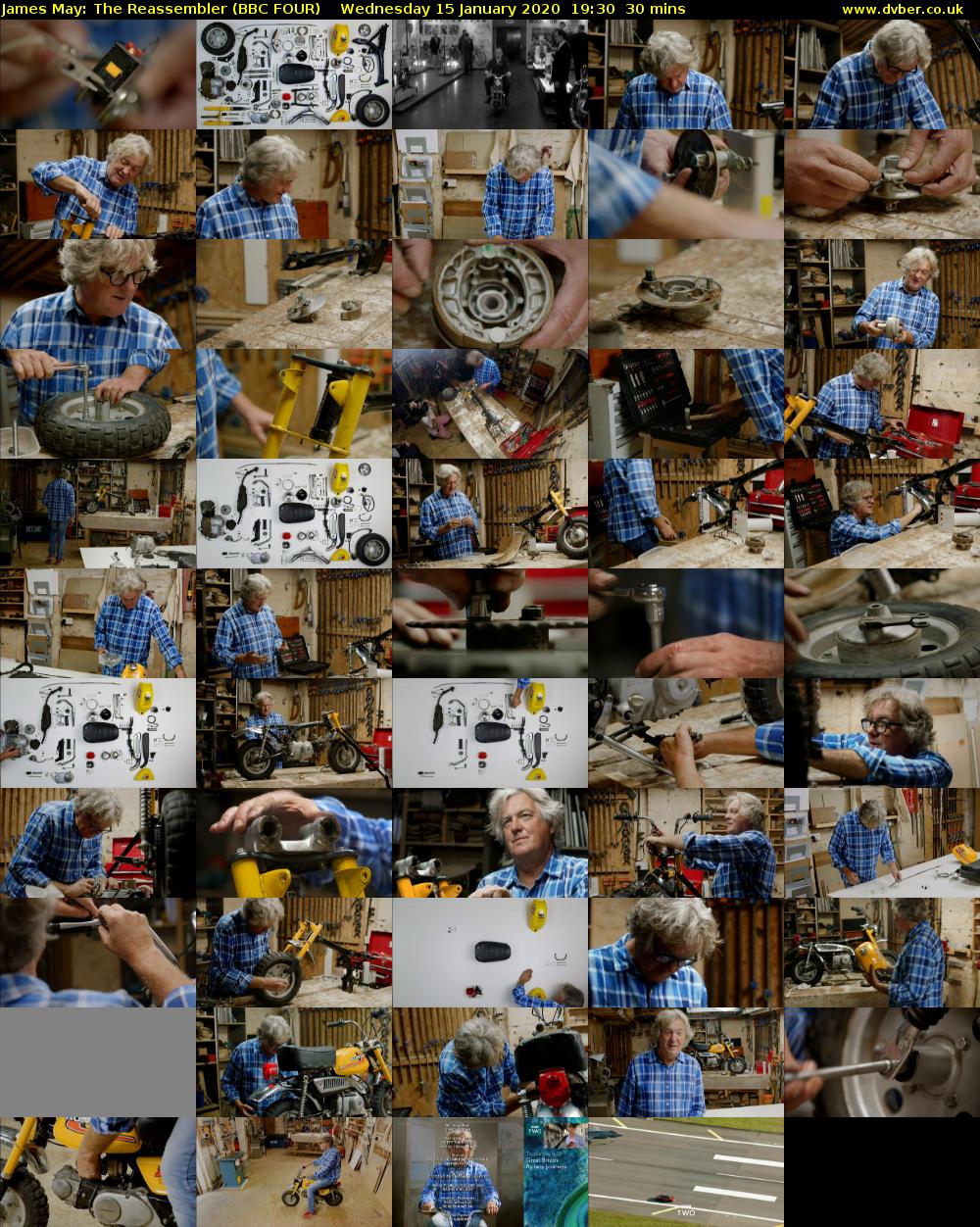 James May: The Reassembler (BBC FOUR) Wednesday 15 January 2020 19:30 - 20:00