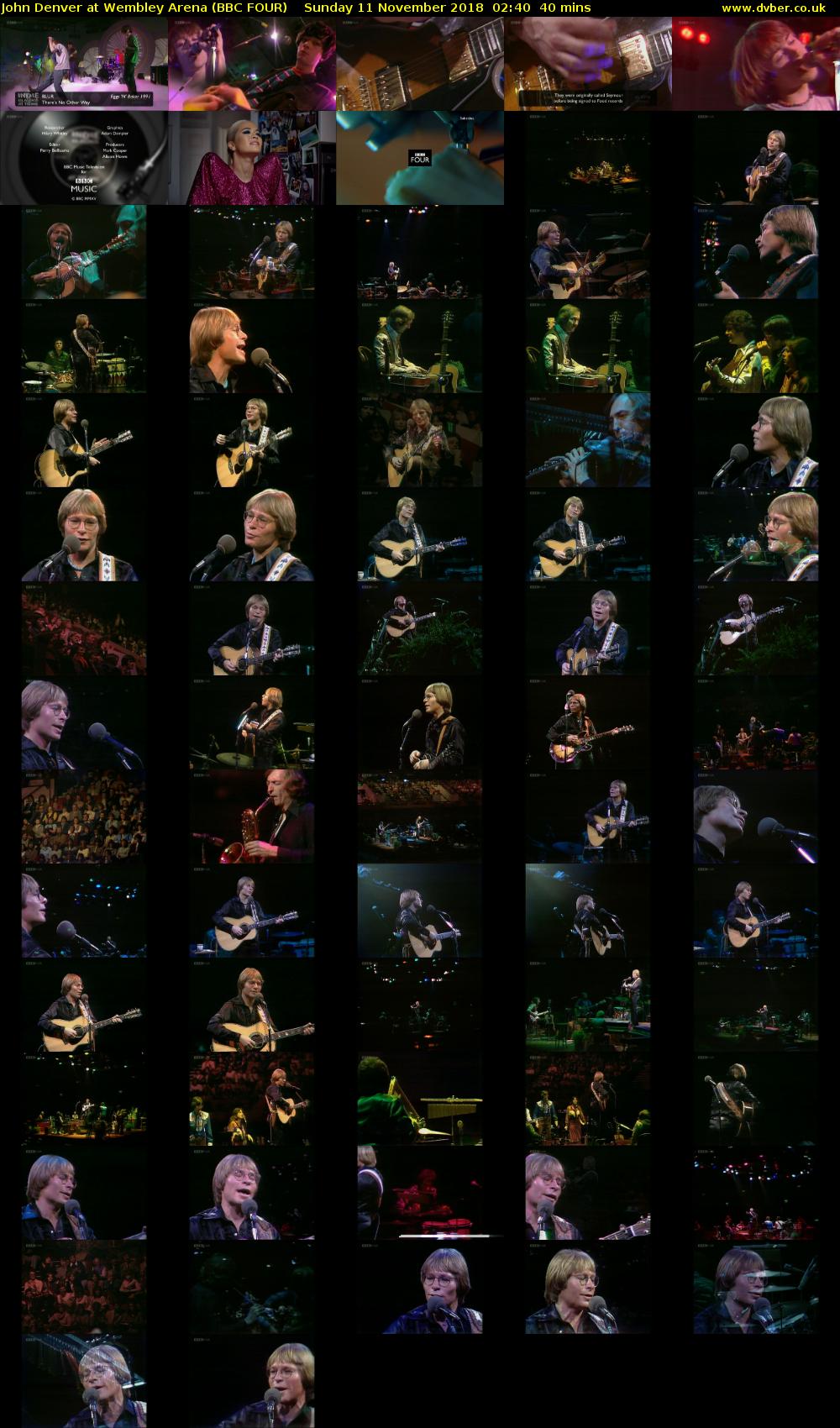 John Denver at Wembley Arena (BBC FOUR) Sunday 11 November 2018 02:40 - 03:20