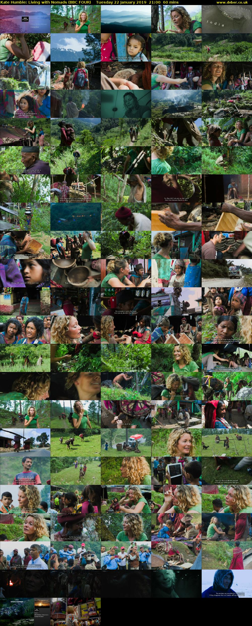 Kate Humble: Living with Nomads (BBC FOUR) Tuesday 22 January 2019 21:00 - 22:00