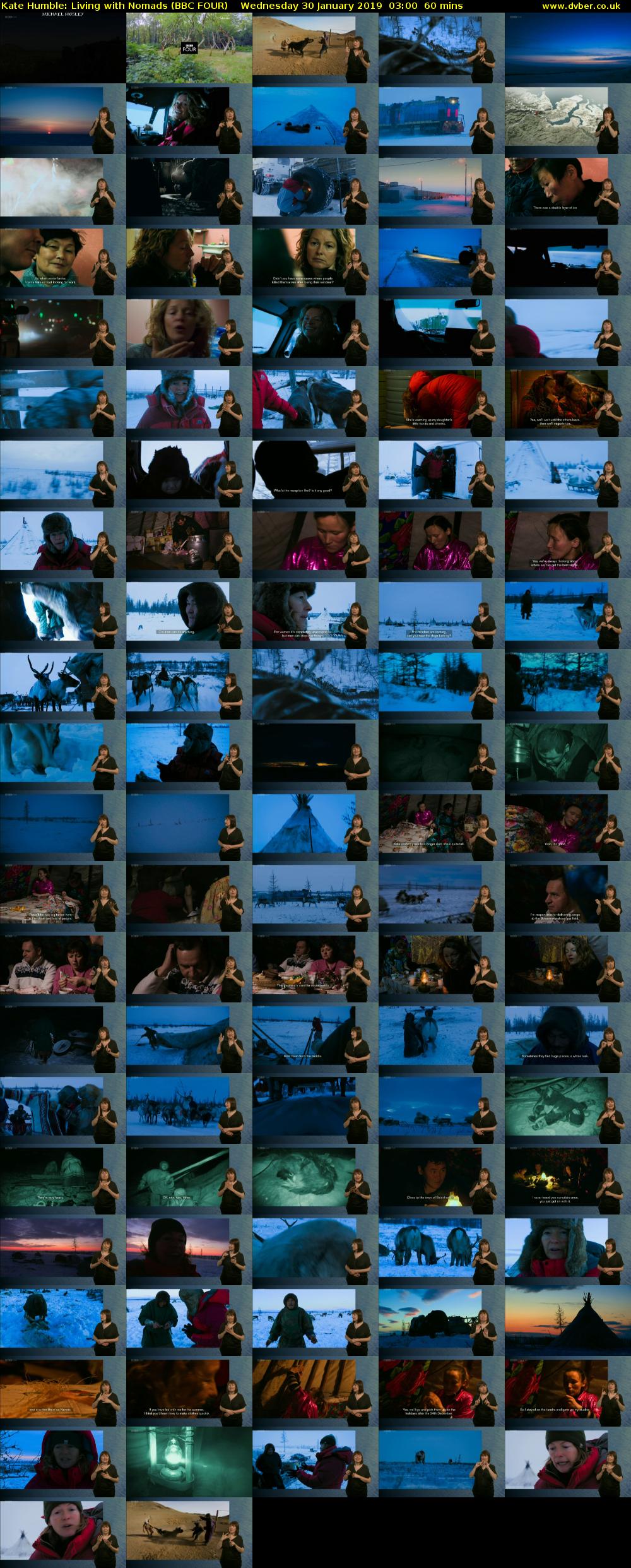 Kate Humble: Living with Nomads (BBC FOUR) Wednesday 30 January 2019 03:00 - 04:00