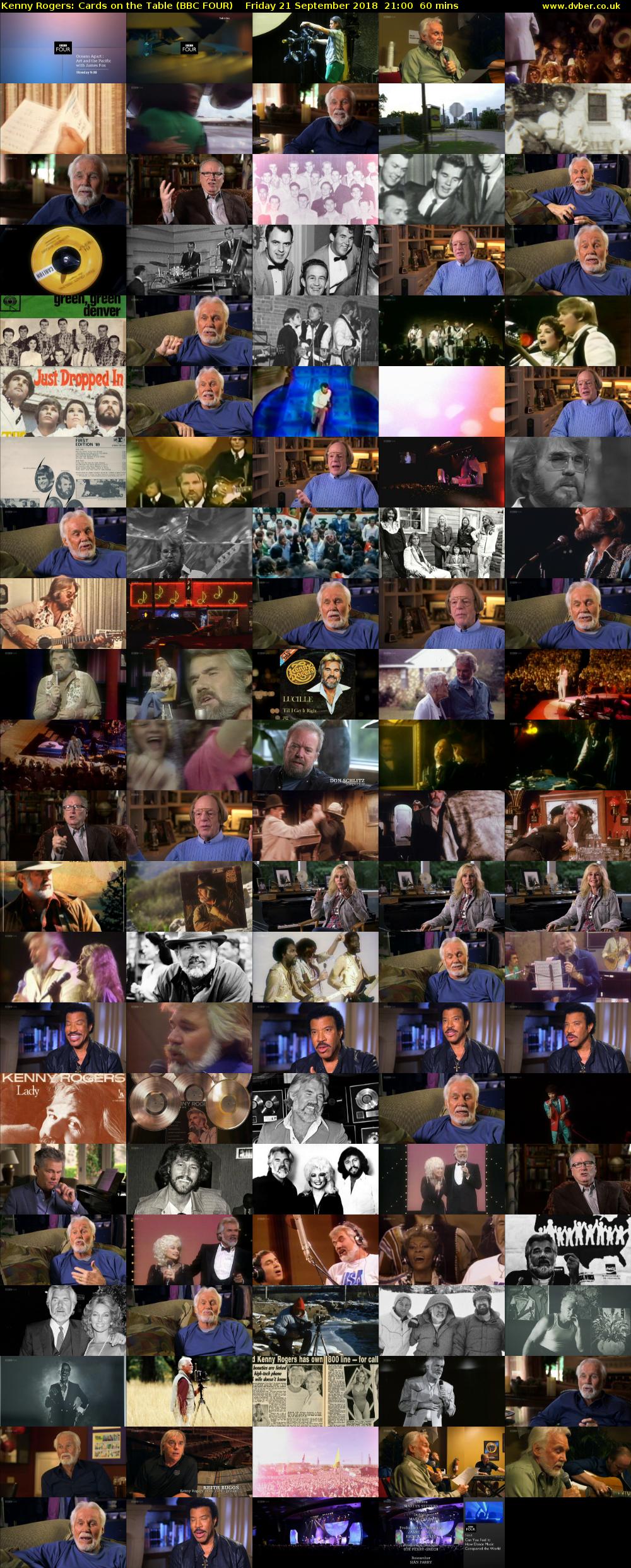 Kenny Rogers: Cards on the Table (BBC FOUR) Friday 21 September 2018 21:00 - 22:00