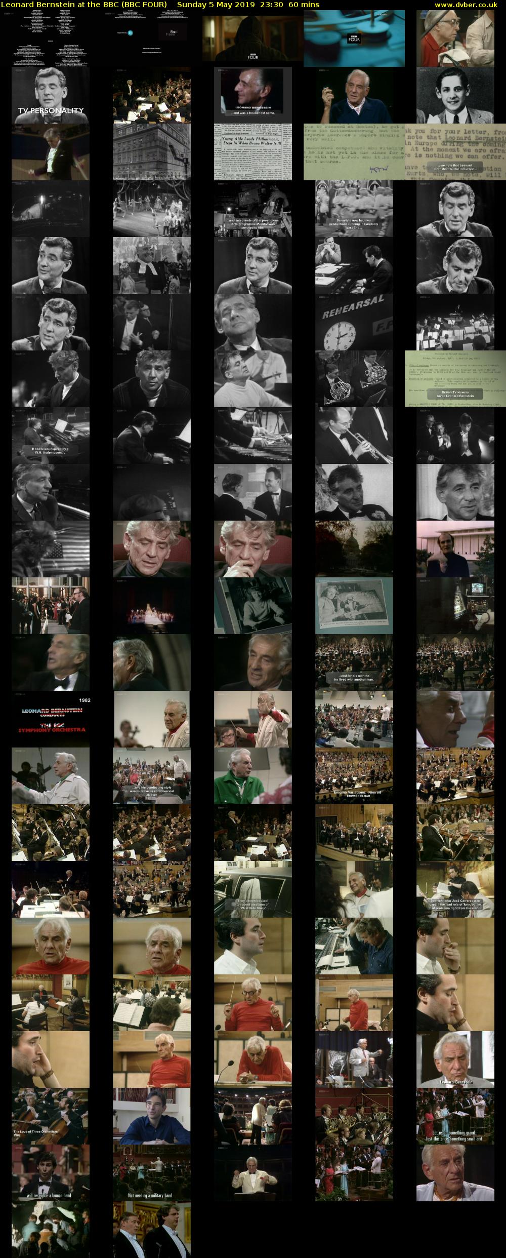 Leonard Bernstein at the BBC (BBC FOUR) Sunday 5 May 2019 23:30 - 00:30