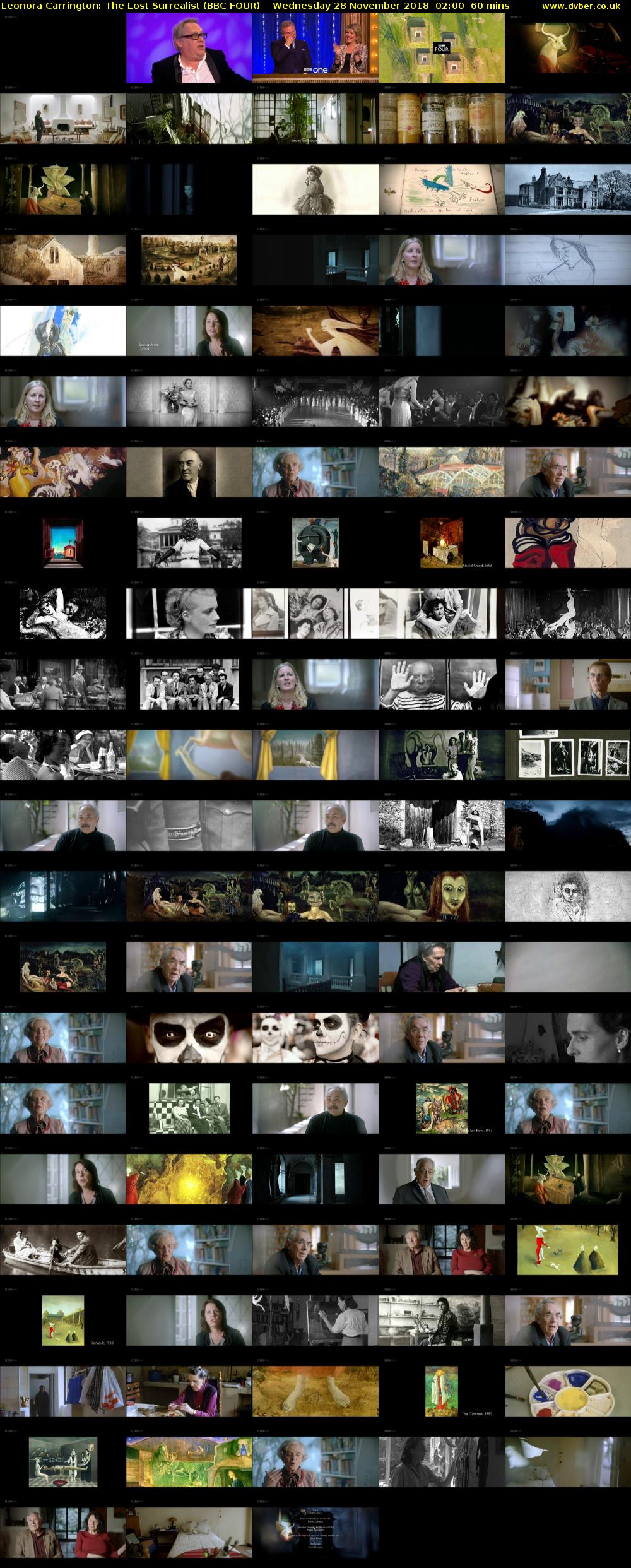 Leonora Carrington: The Lost Surrealist (BBC FOUR) Wednesday 28 November 2018 02:00 - 03:00