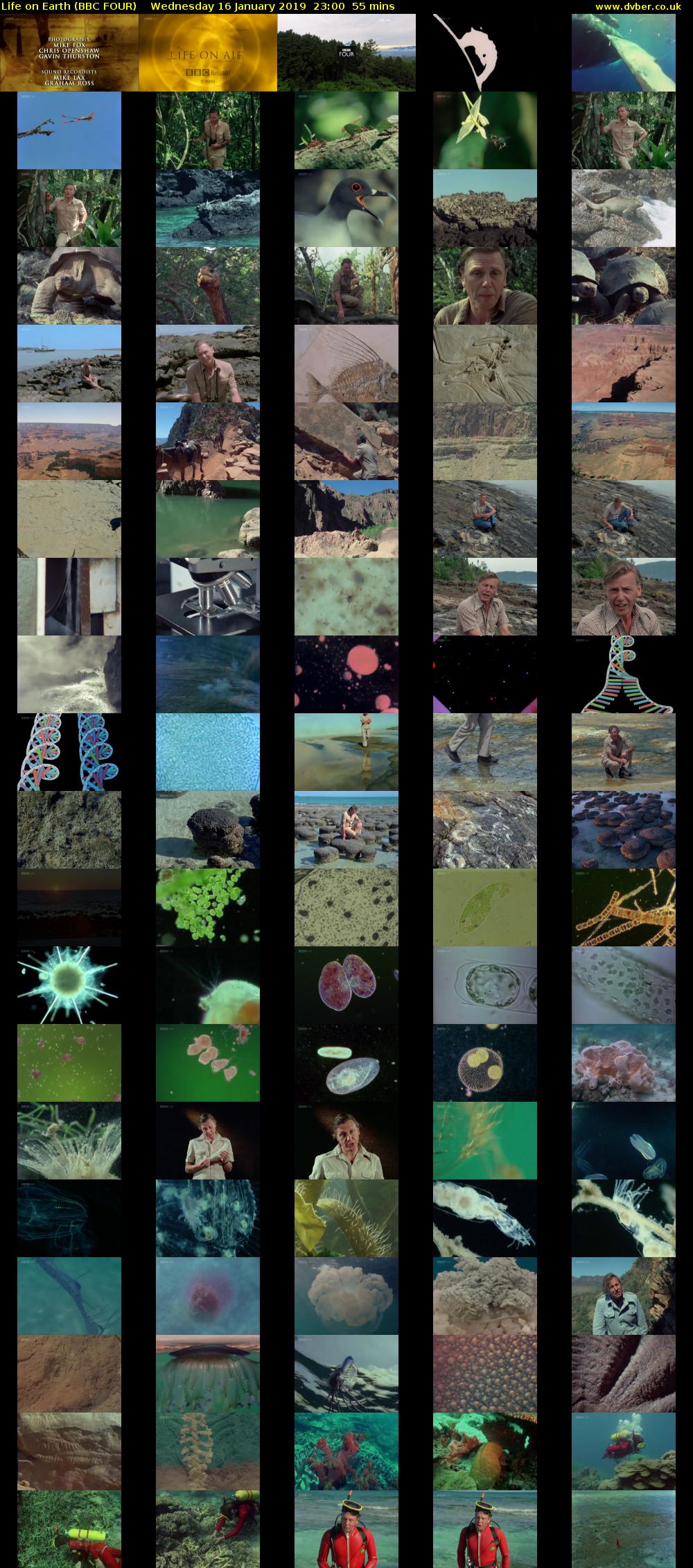 Life on Earth (BBC FOUR) Wednesday 16 January 2019 23:00 - 23:55