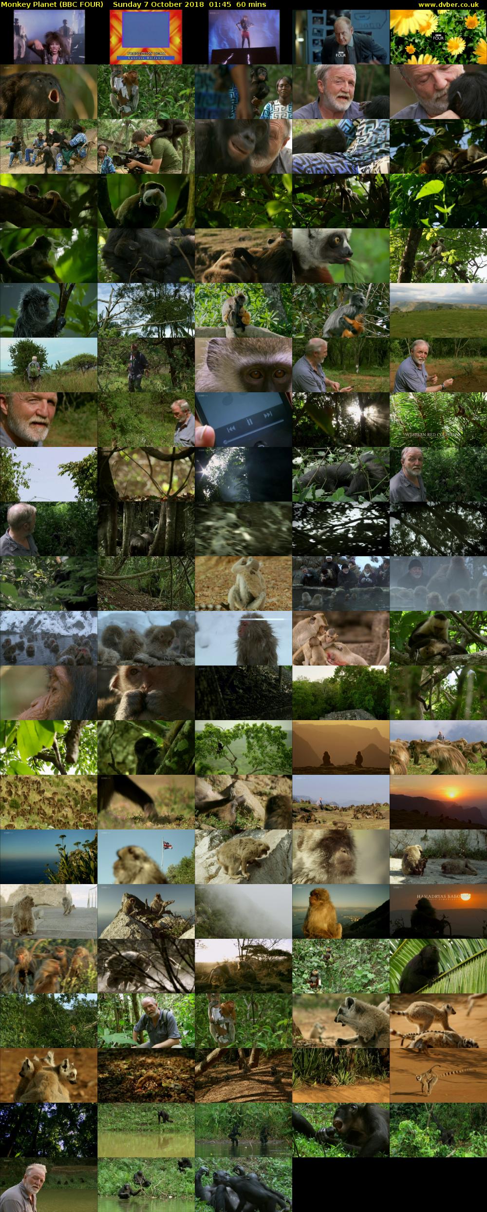 Monkey Planet (BBC FOUR) Sunday 7 October 2018 01:45 - 02:45