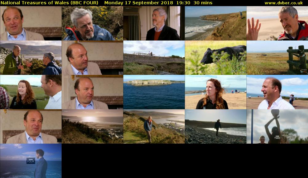 National Treasures of Wales (BBC FOUR) Monday 17 September 2018 19:30 - 20:00