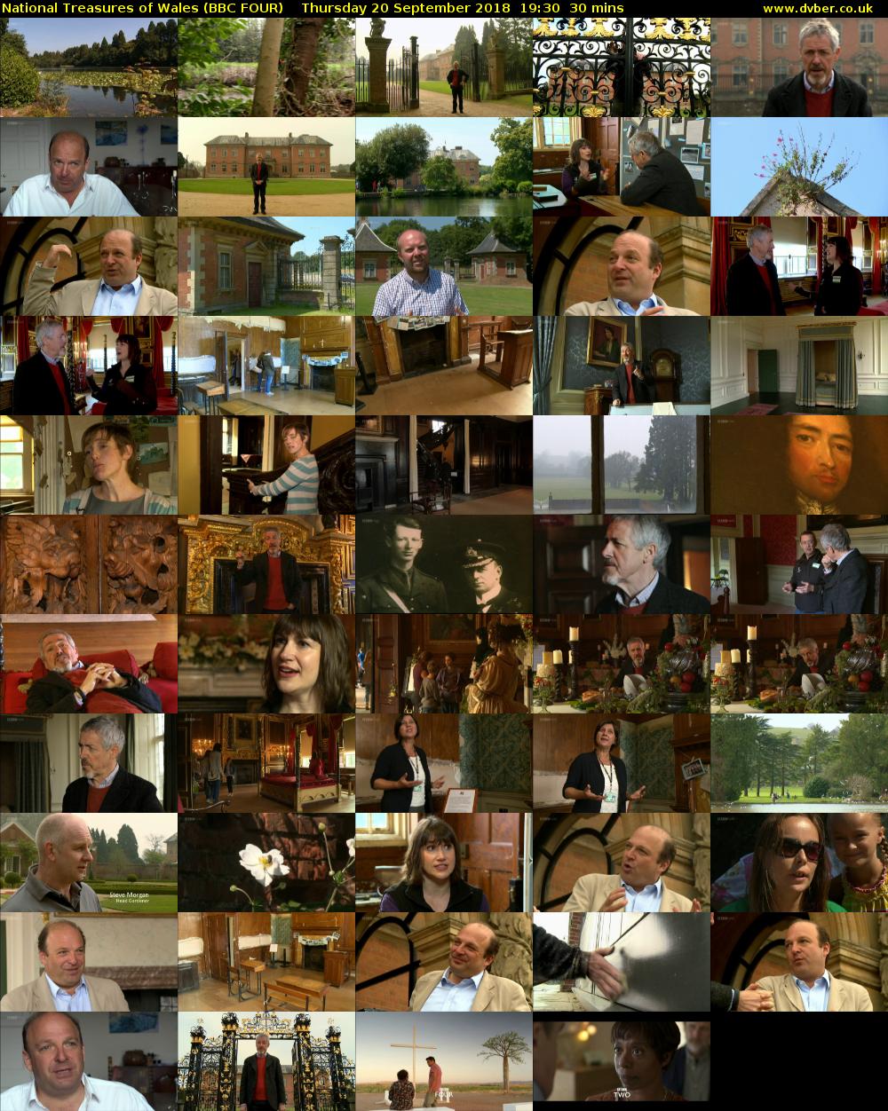 National Treasures of Wales (BBC FOUR) Thursday 20 September 2018 19:30 - 20:00