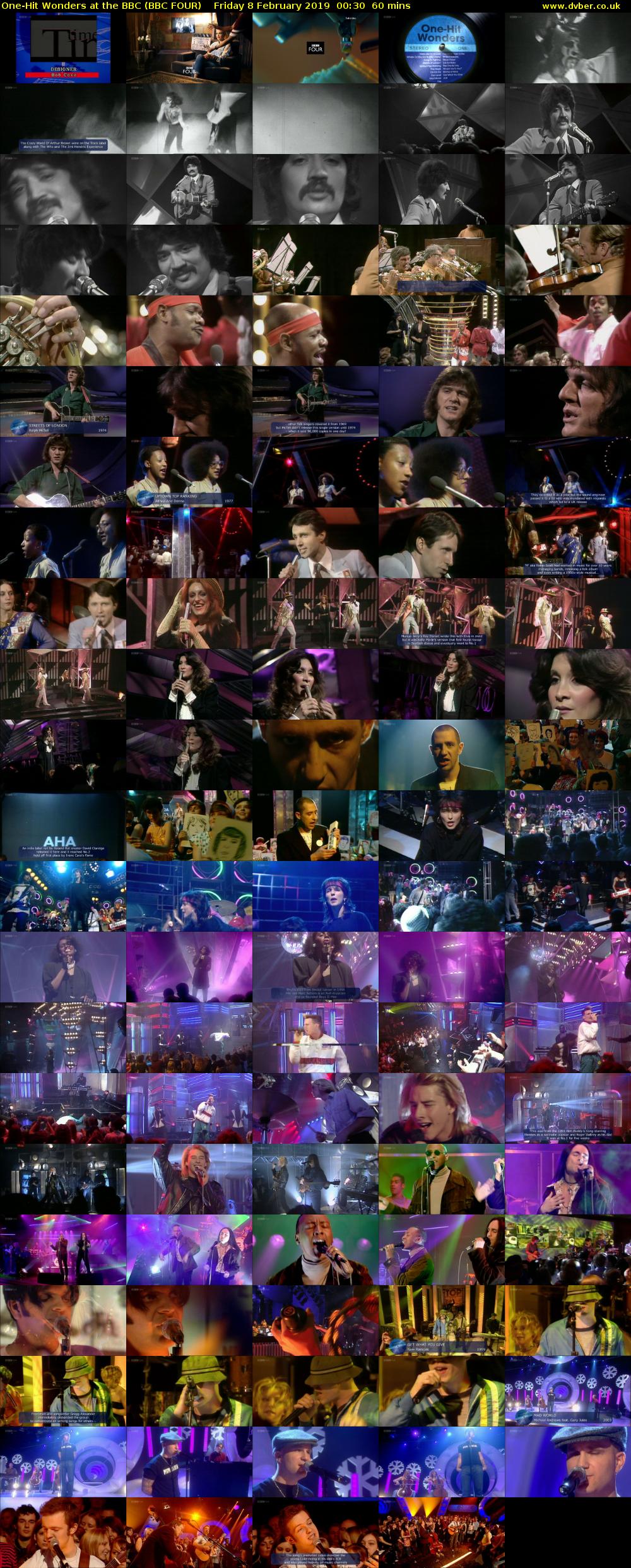 One-Hit Wonders at the BBC (BBC FOUR) Friday 8 February 2019 00:30 - 01:30