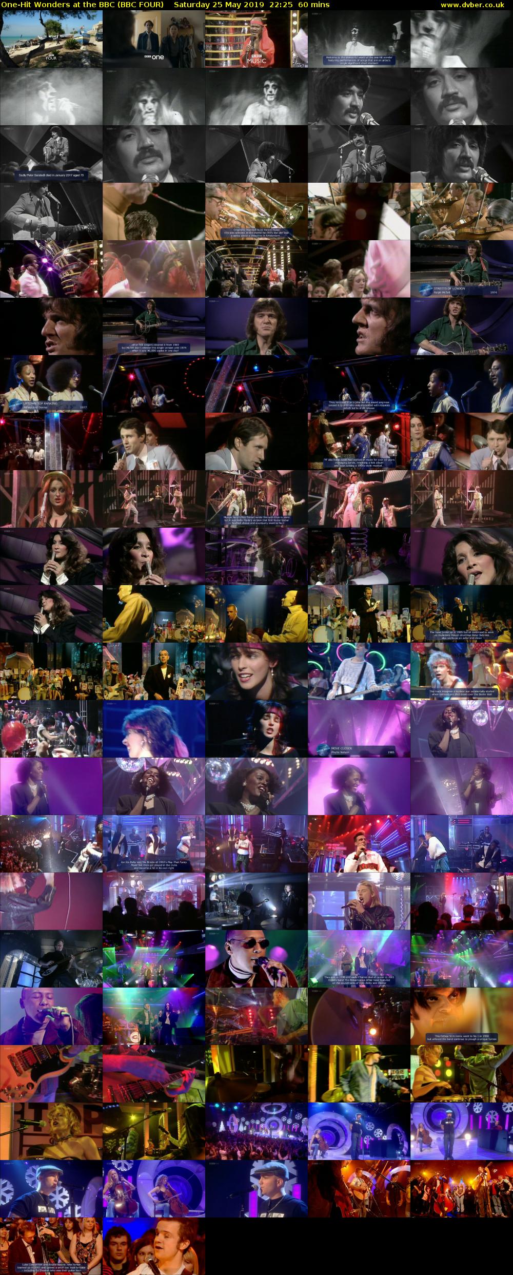 One-Hit Wonders at the BBC (BBC FOUR) Saturday 25 May 2019 22:25 - 23:25