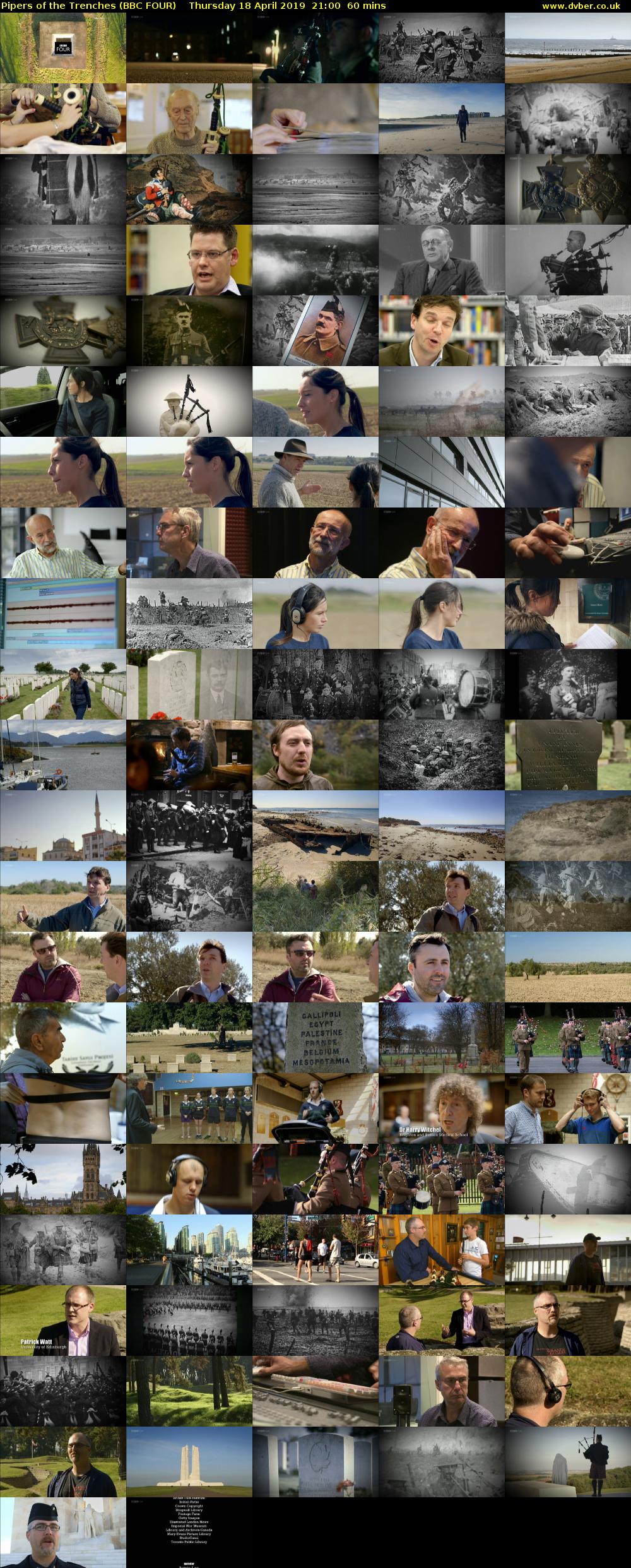 Pipers of the Trenches (BBC FOUR) Thursday 18 April 2019 21:00 - 22:00