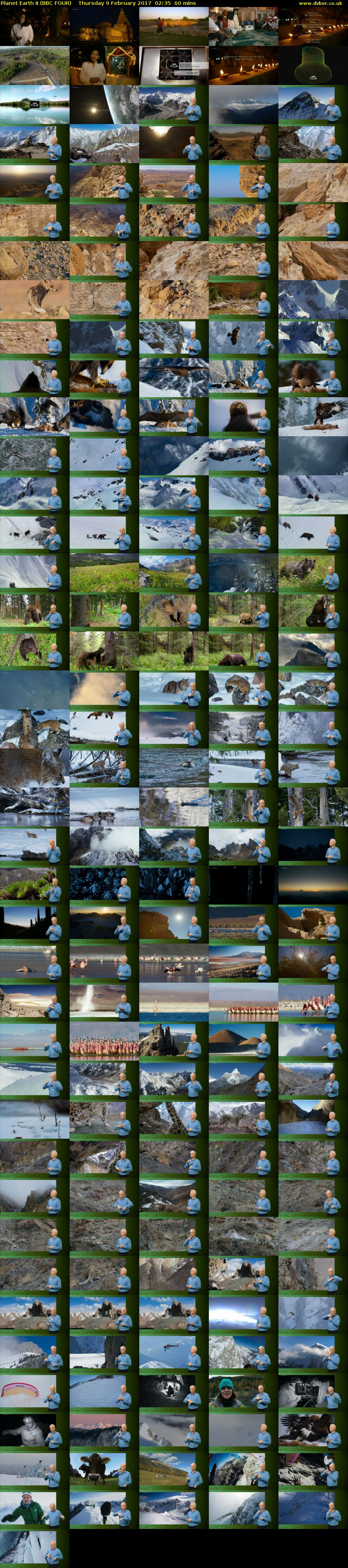 Planet Earth II (BBC FOUR) Thursday 9 February 2017 02:35 - 03:35