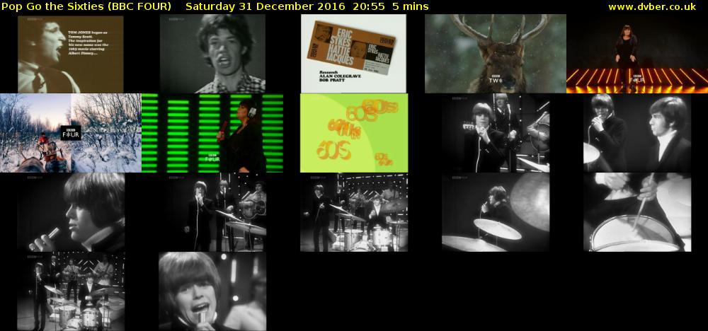 Pop Go the Sixties (BBC FOUR) Saturday 31 December 2016 20:55 - 21:00