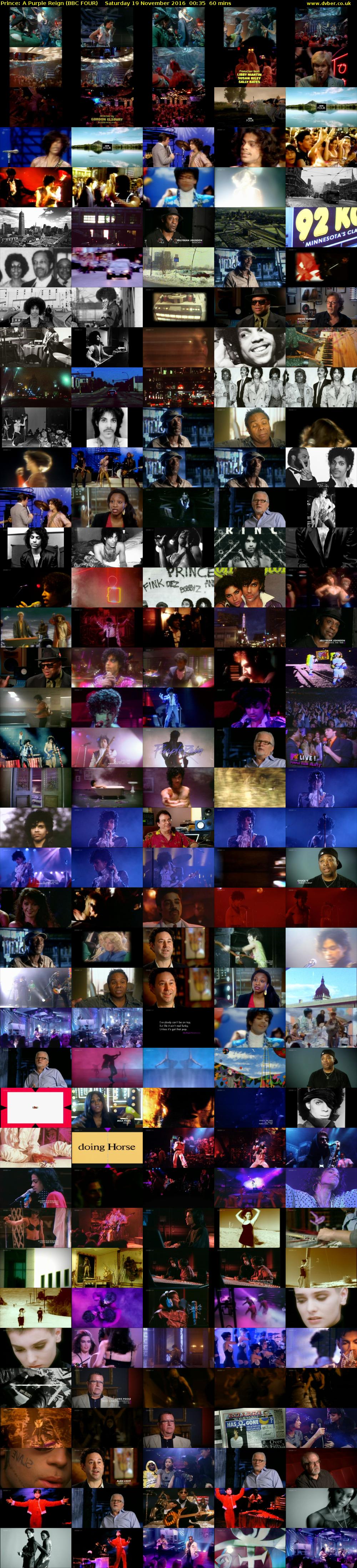 Prince: A Purple Reign (BBC FOUR) Saturday 19 November 2016 00:35 - 01:35