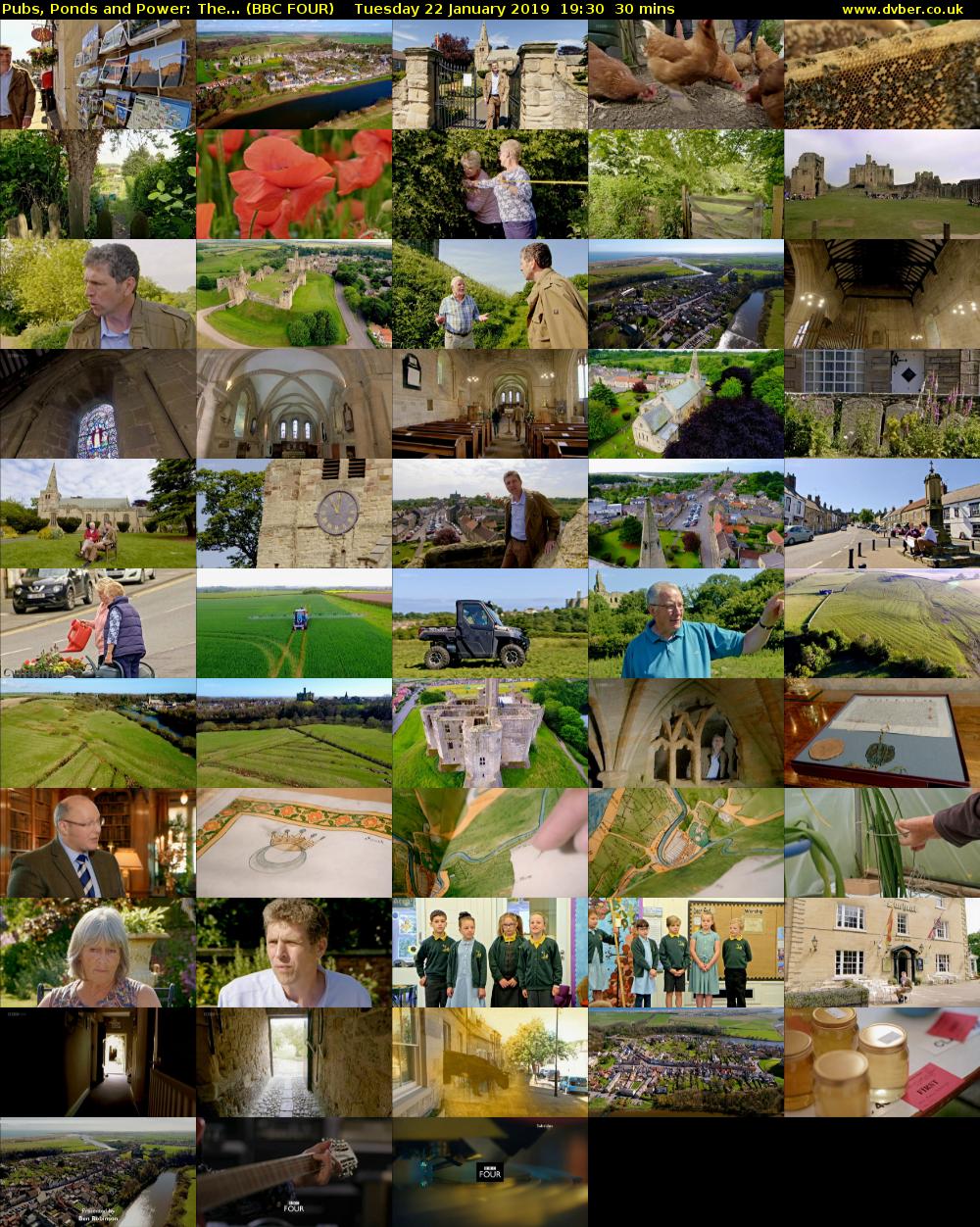 Pubs, Ponds and Power: The... (BBC FOUR) Tuesday 22 January 2019 19:30 - 20:00