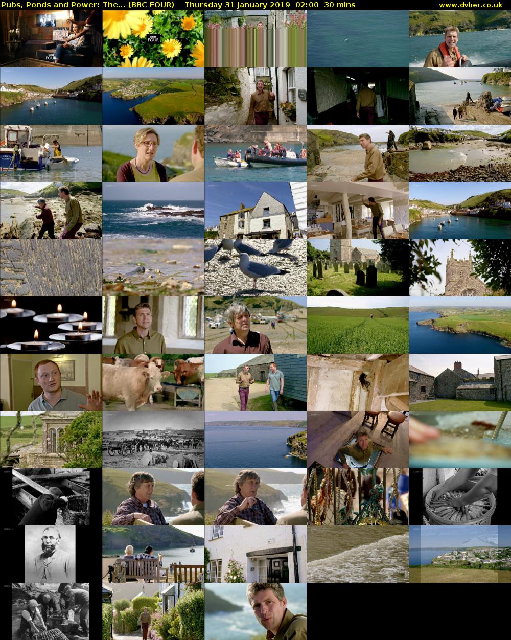Pubs, Ponds and Power: The... (BBC FOUR) Thursday 31 January 2019 02:00 - 02:30