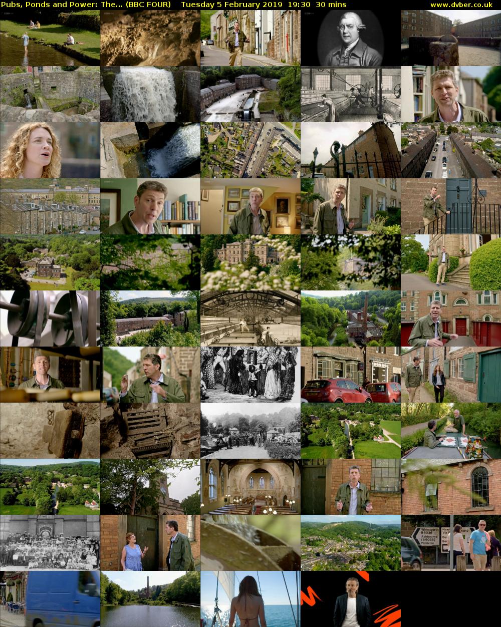 Pubs, Ponds and Power: The... (BBC FOUR) Tuesday 5 February 2019 19:30 - 20:00