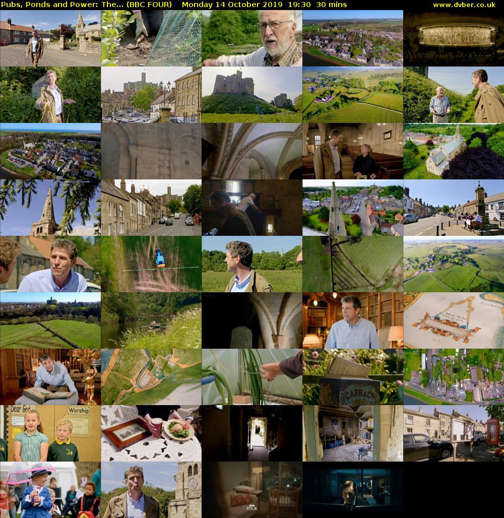 Pubs, Ponds and Power: The... (BBC FOUR) Monday 14 October 2019 19:30 - 20:00