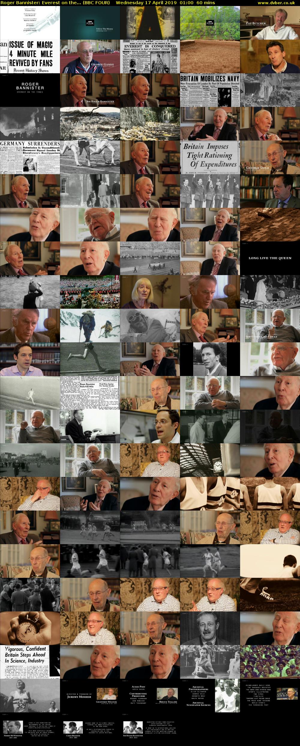 Roger Bannister: Everest on the... (BBC FOUR) Wednesday 17 April 2019 01:00 - 02:00