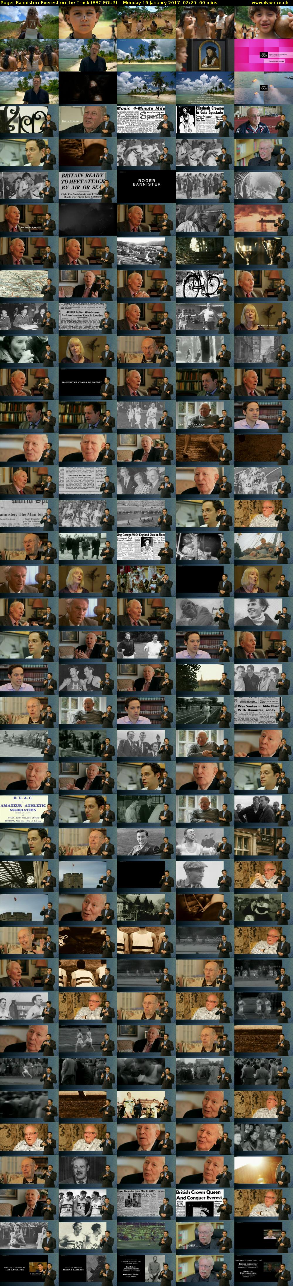 Roger Bannister: Everest on the Track (BBC FOUR) Monday 16 January 2017 02:25 - 03:25