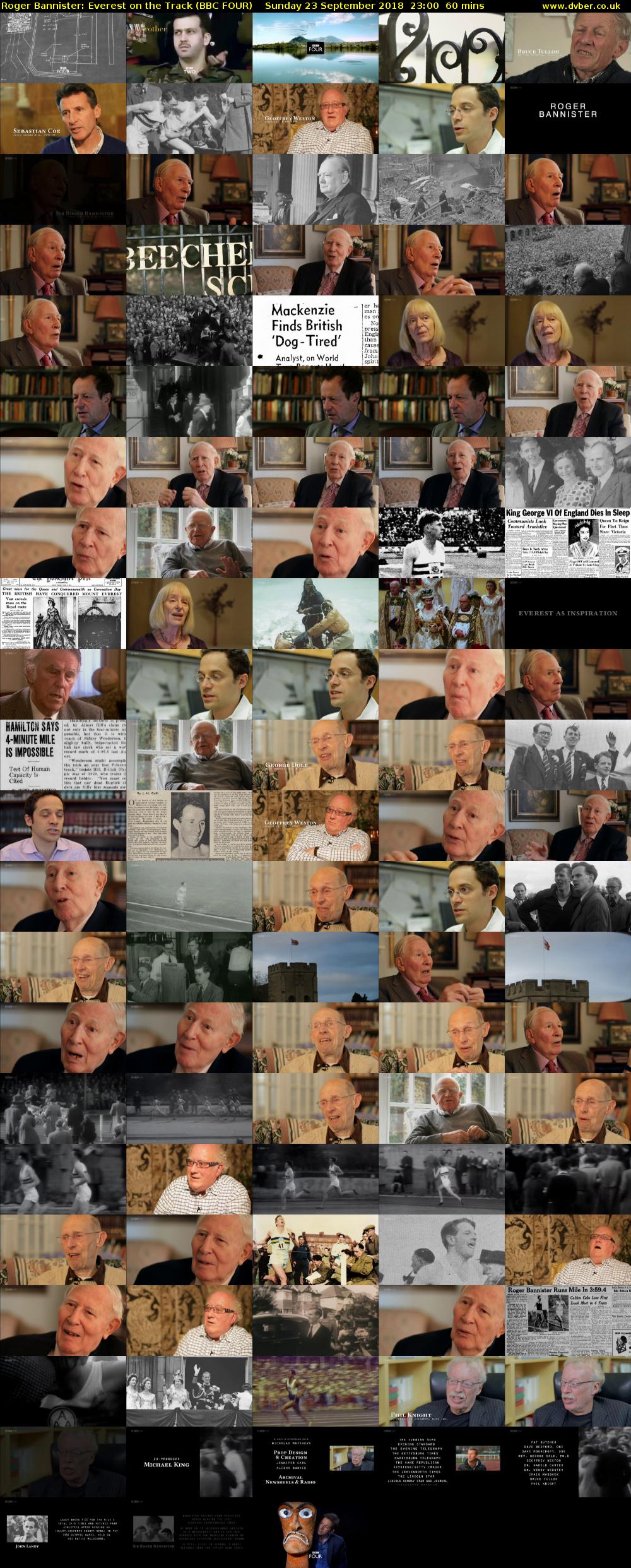 Roger Bannister: Everest on the Track (BBC FOUR) Sunday 23 September 2018 23:00 - 00:00