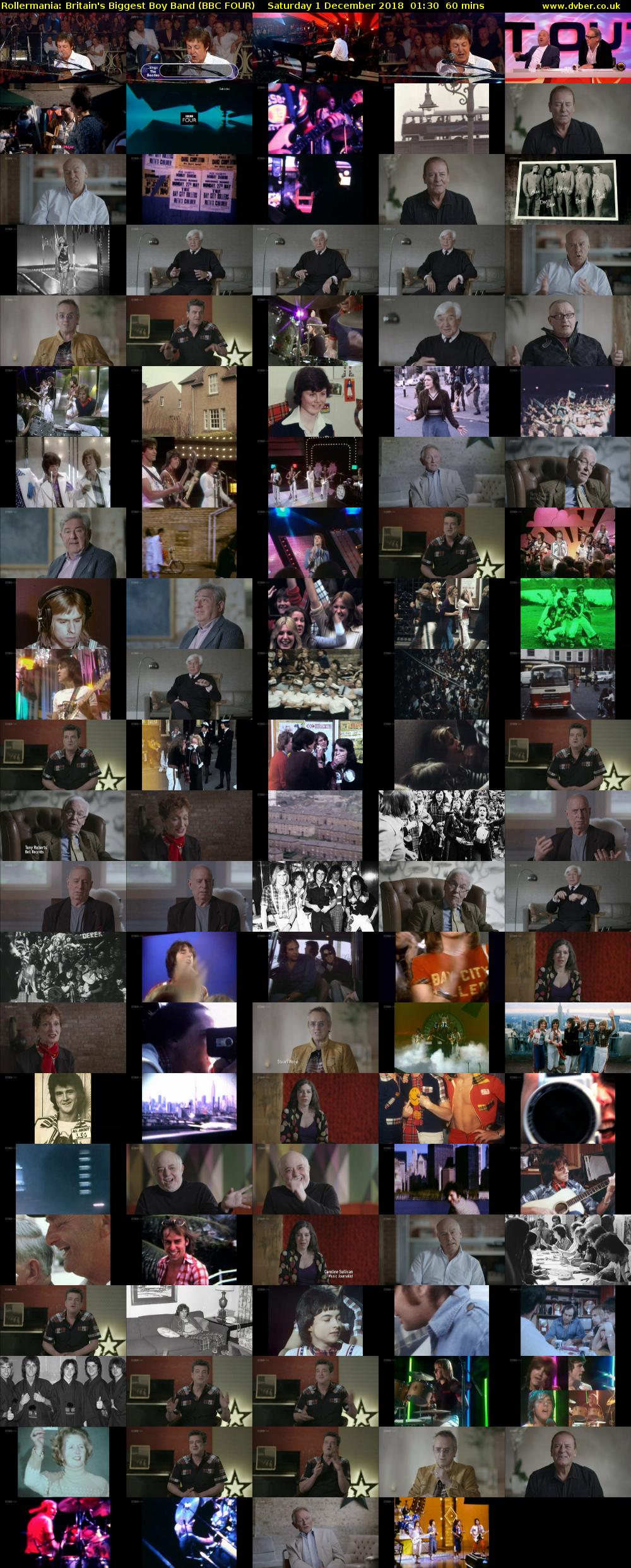 Rollermania: Britain's Biggest Boy Band (BBC FOUR) Saturday 1 December 2018 01:30 - 02:30