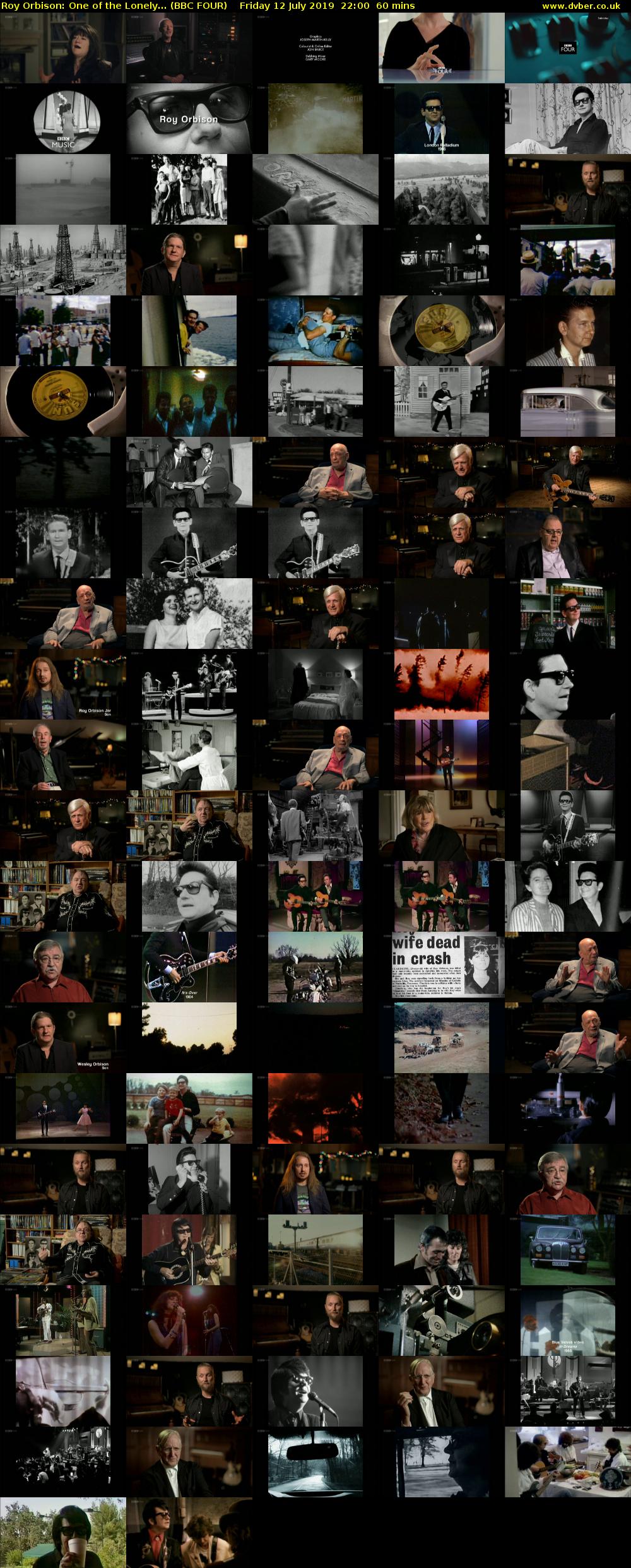 Roy Orbison: One of the Lonely... (BBC FOUR) Friday 12 July 2019 22:00 - 23:00