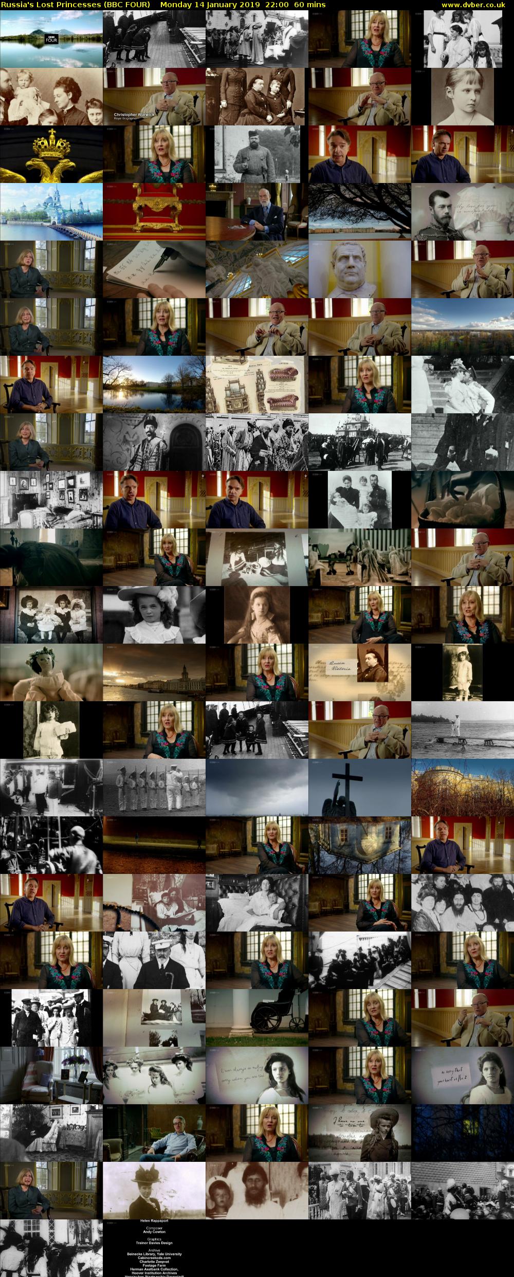 Russia's Lost Princesses (BBC FOUR) Monday 14 January 2019 22:00 - 23:00