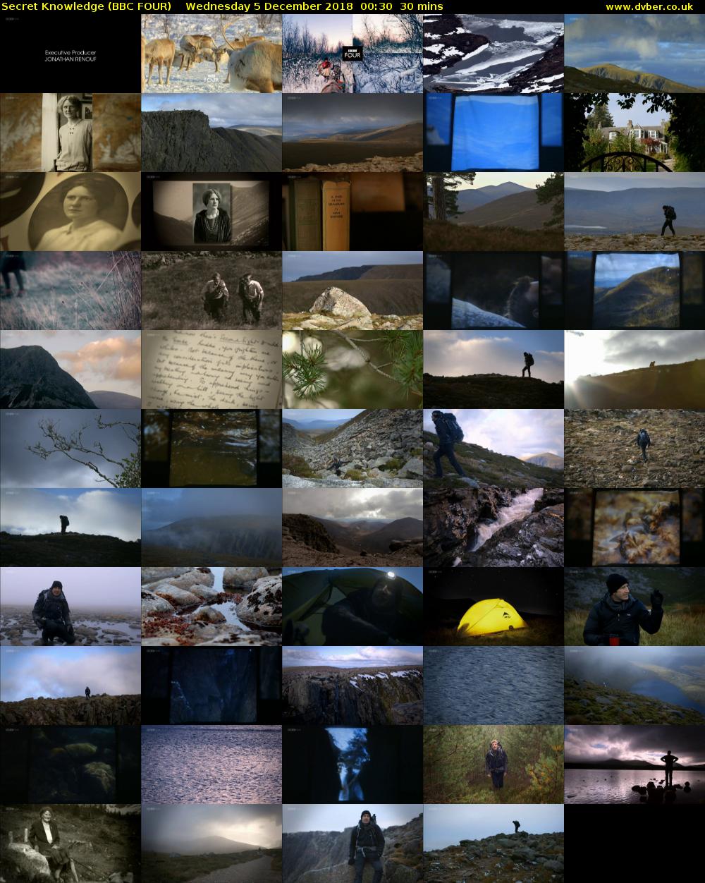 Secret Knowledge (BBC FOUR) Wednesday 5 December 2018 00:30 - 01:00