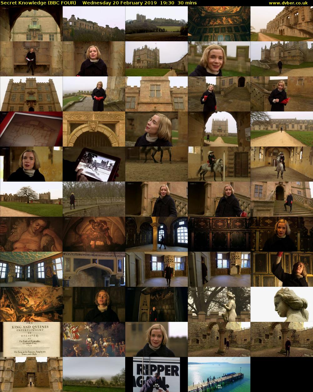 Secret Knowledge (BBC FOUR) Wednesday 20 February 2019 19:30 - 20:00