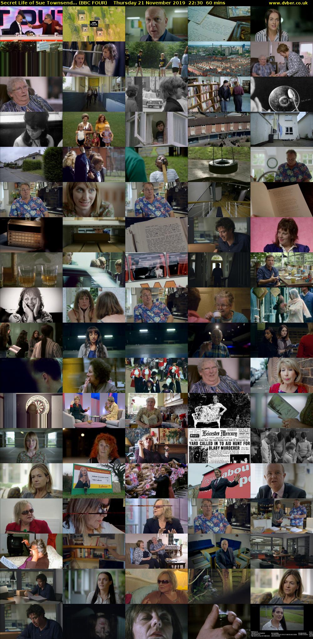 Secret Life of Sue Townsend... (BBC FOUR) Thursday 21 November 2019 22:30 - 23:30