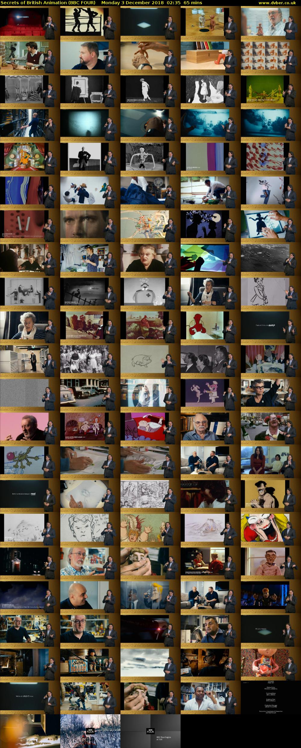 Secrets of British Animation (BBC FOUR) Monday 3 December 2018 02:35 - 03:40