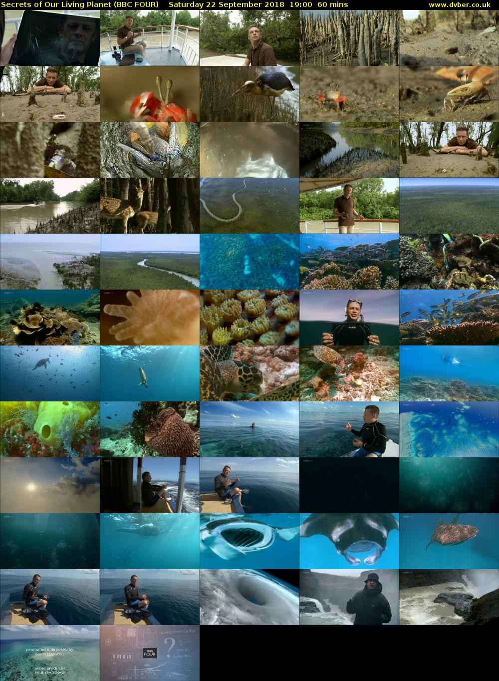 Secrets of Our Living Planet (BBC FOUR) Saturday 22 September 2018 19:00 - 20:00