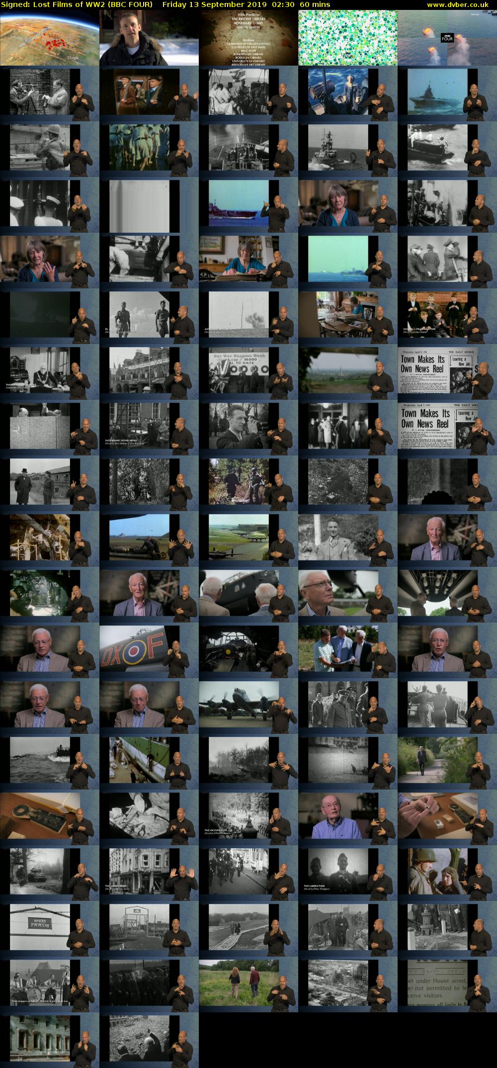 Signed: Lost Films of WW2 (BBC FOUR) Friday 13 September 2019 02:30 - 03:30