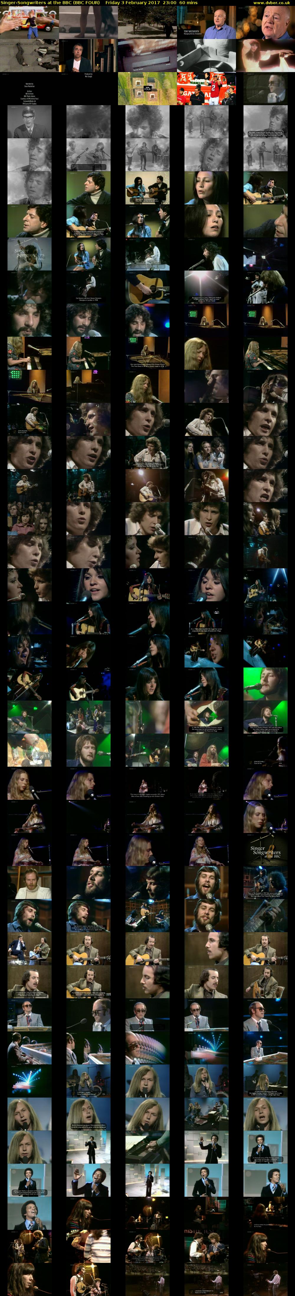 Singer-Songwriters at the BBC (BBC FOUR) Friday 3 February 2017 23:00 - 00:00